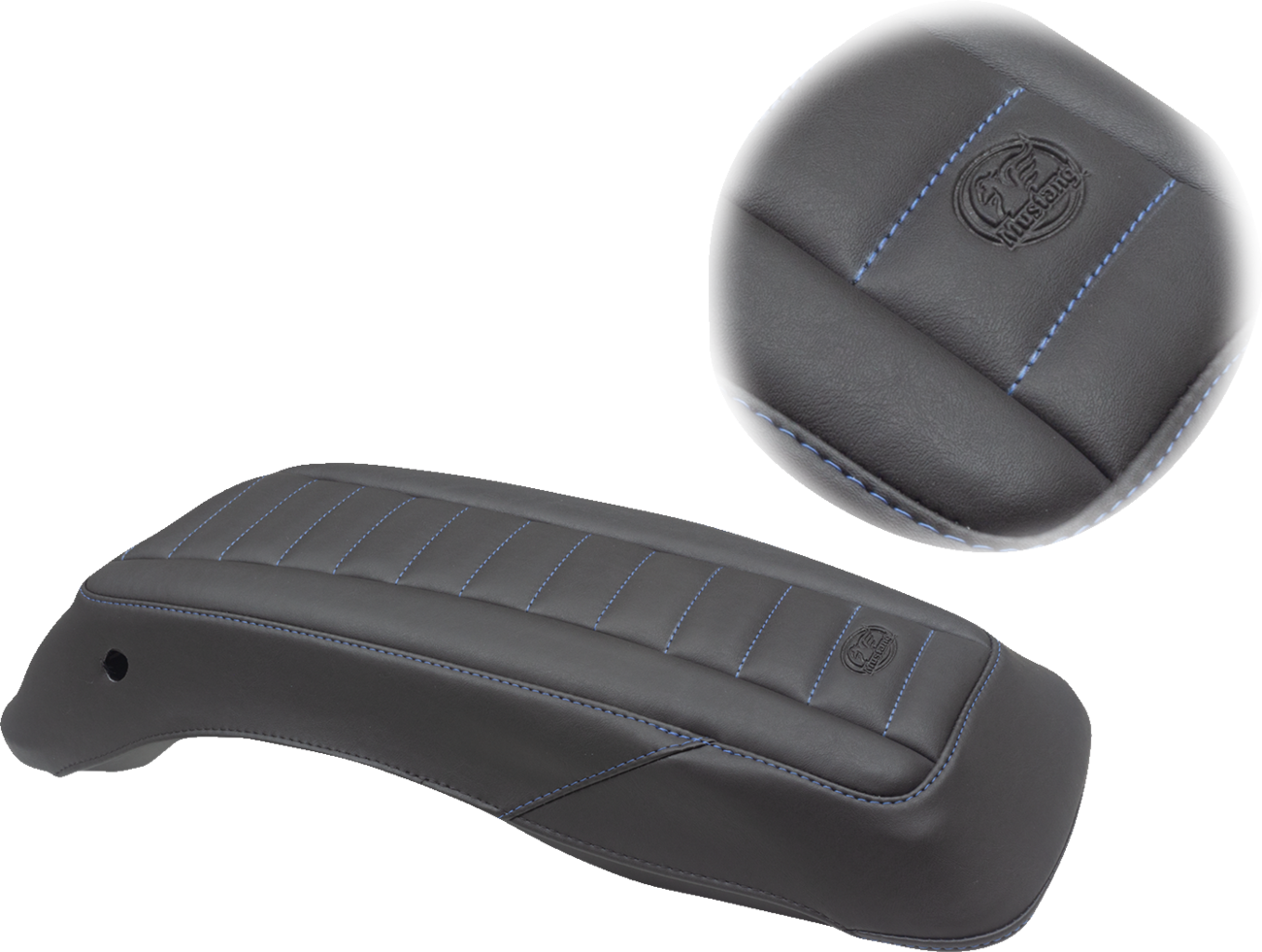 Mustang Saddlebag Lid Covers - Black/Blue - FL '14-'24