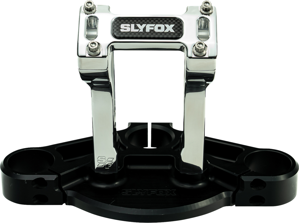 Slyfox Handlebar Riser Kit - Pullback - 1-1/8" Clamping - 6" Rise - Raw