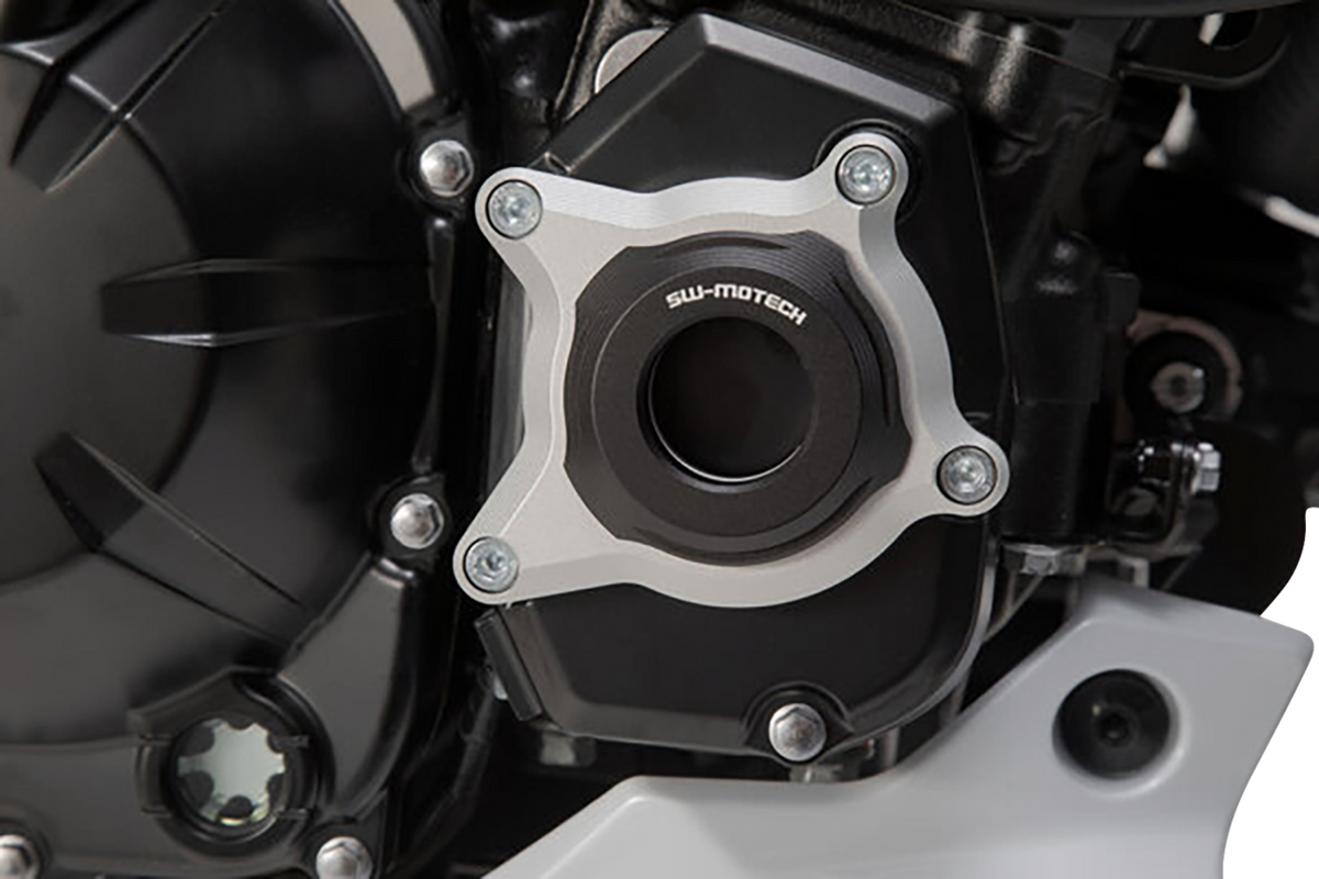 SW-Motech Engine Case Protector - Black/Silver - Kawasaki - Z900