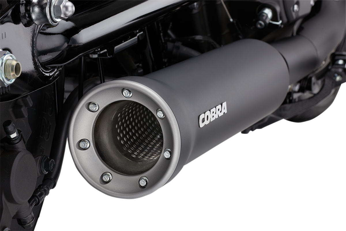Cobra 4" Slip-On Muffler - Black - XV950 Bolt