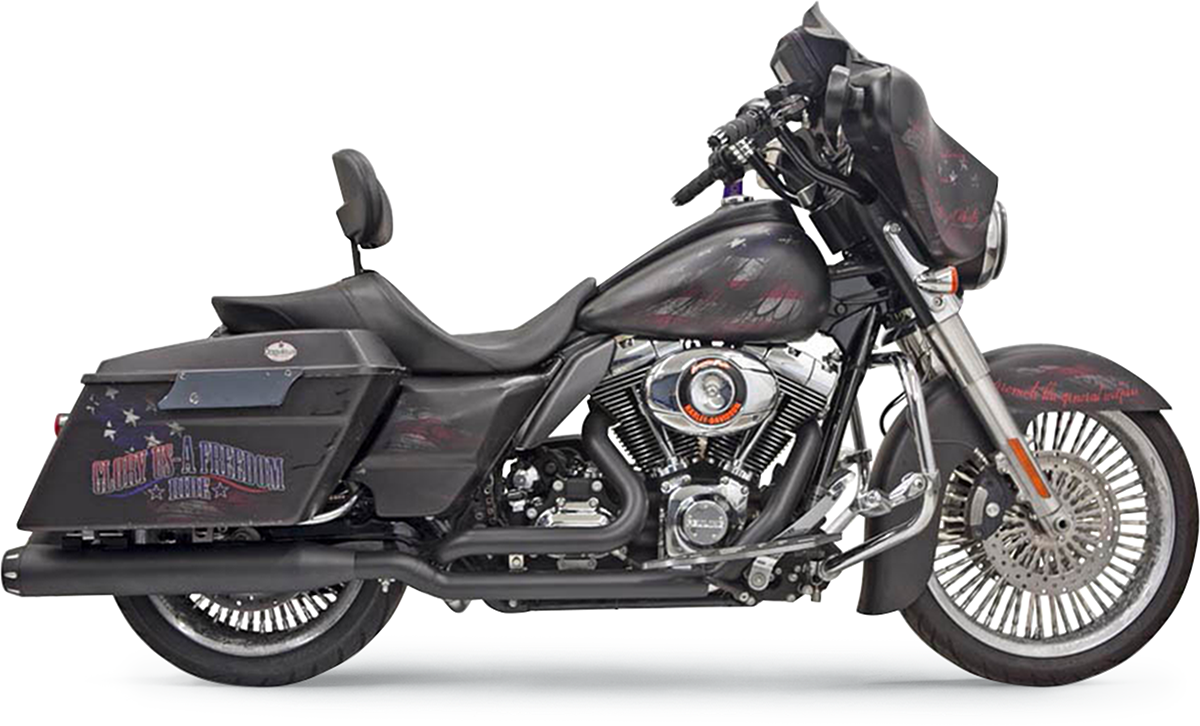 Bassani Xhaust True-Dual Down Under Headpipes - Black - FL '09-'16