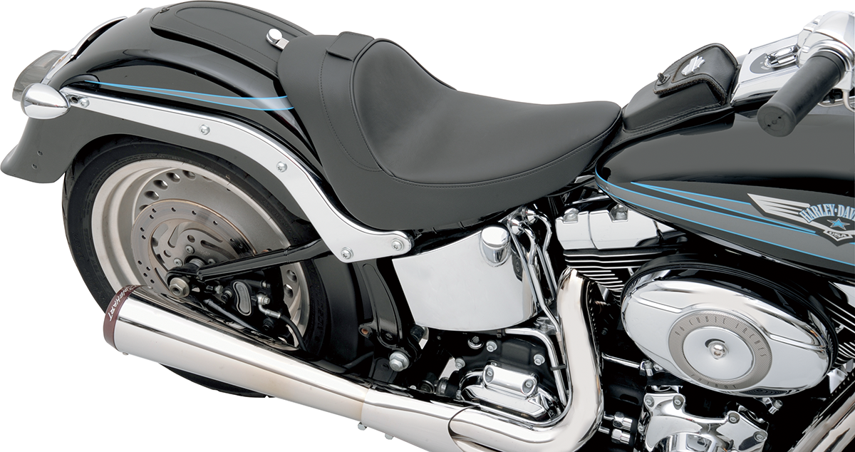 Drag Specialties Seats Solo Seat - Smooth - Driver Backrest - FL/FX '06-'17