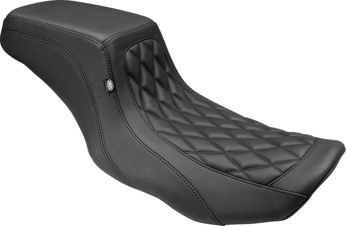 Mustang One Piece 2-Up Squareback Seat - Double Diamond - Smooth - FLH/FLT '23-'25