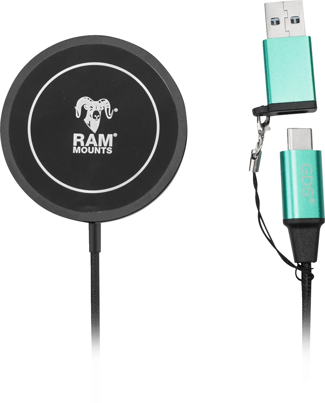 RAM Mounts Wireless Charger - Fast Charging - 15 W - Black