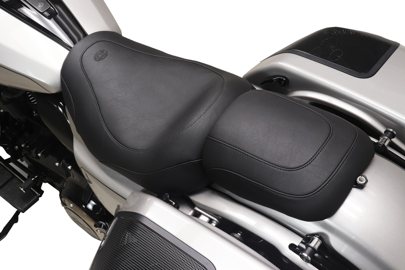 Mustang Padded Passenger Cowl - Black - Smooth - FLH/FLT '23-'25