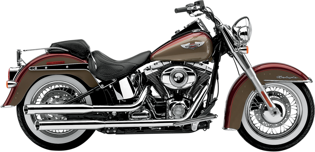 Cobra 3" Slip-On Mufflers - Chrome - '07-'17 FLSTN