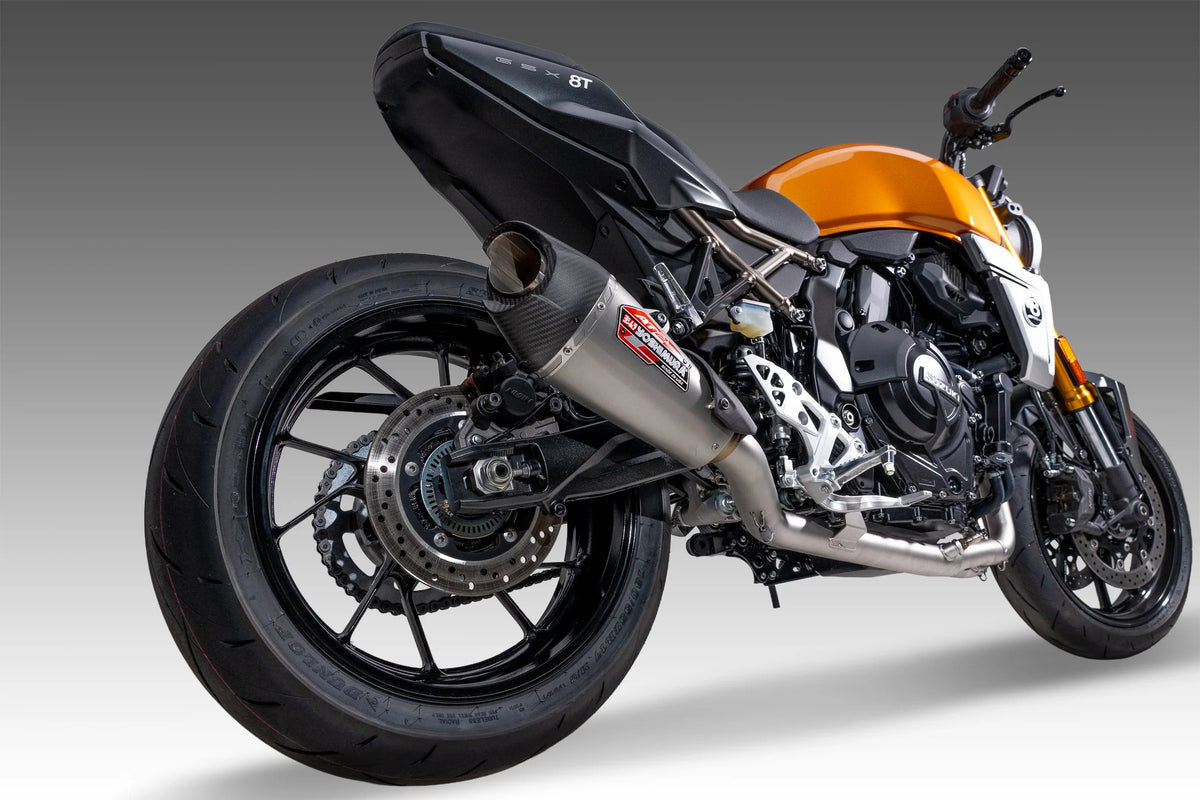 Yoshimura GSX-8S/R/T/TT 23-26 Race AT2 Stainless Full Exhaust, W/ Stainless Muffler