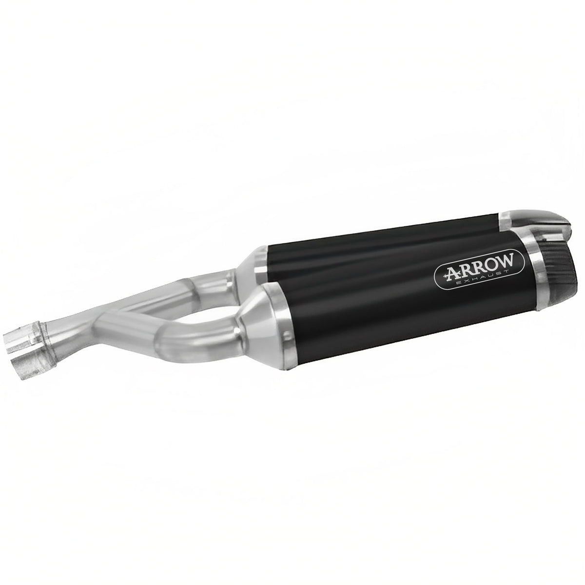 Arrow 71907AKN Aluminium Dark Thunder Slip Ons (Right And Left) With Carbon End Cap