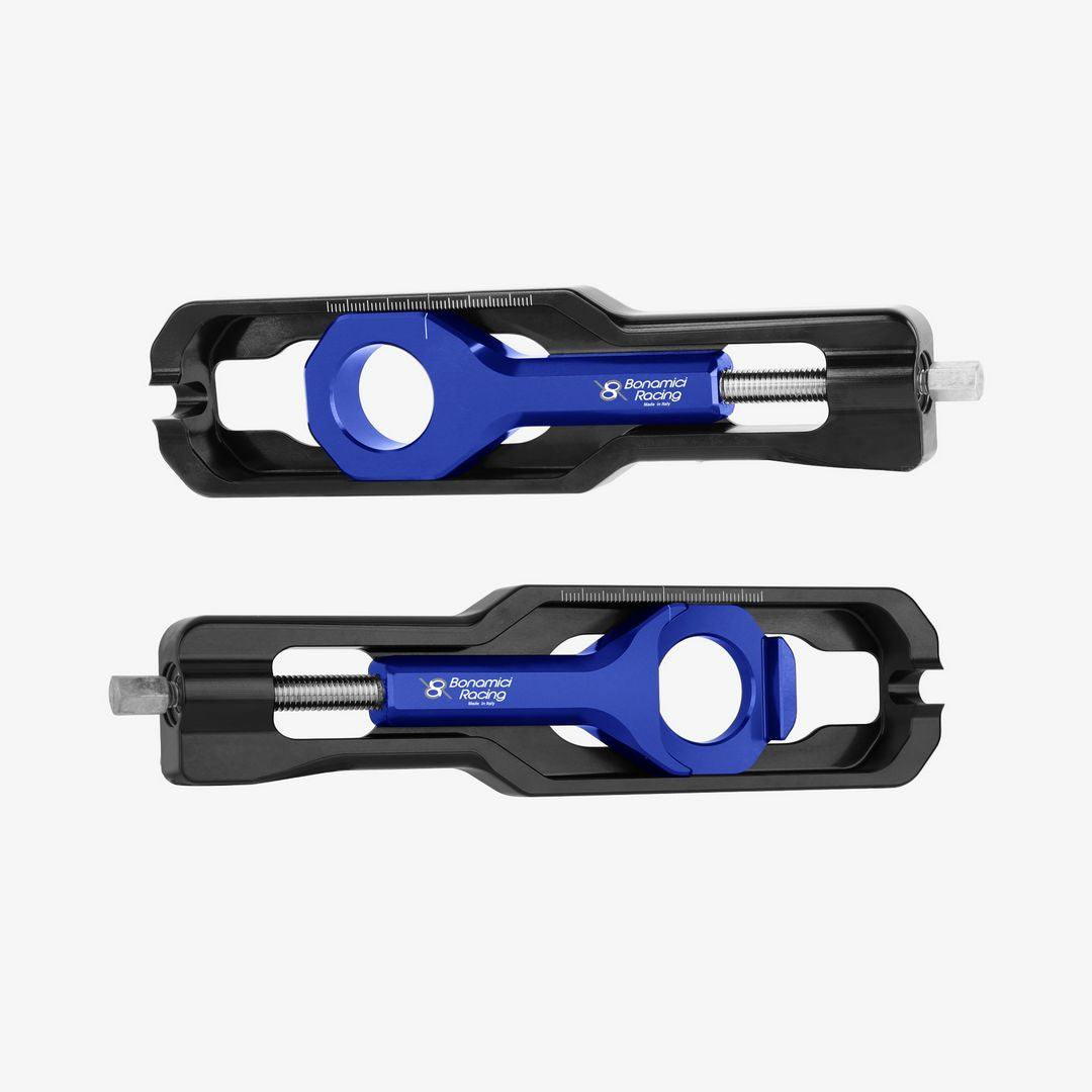 Bonamici Racing Chain Adjuster - Aprilia RSV4 - BLUE