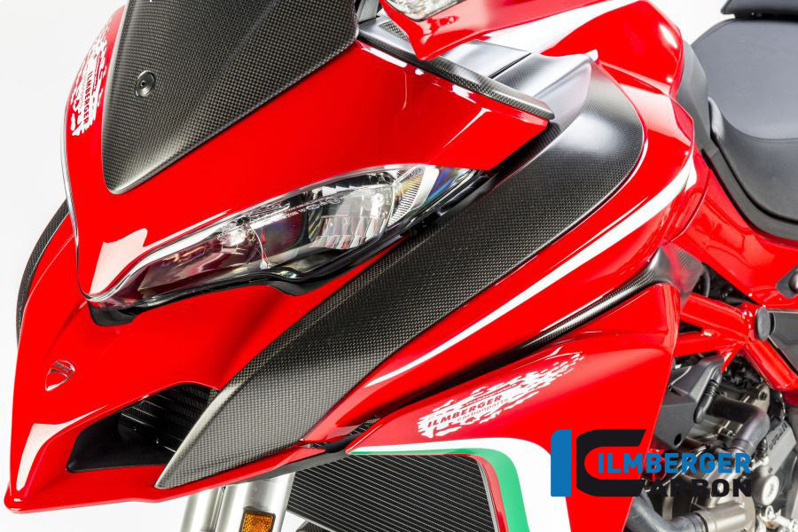 Ilmberger Carbon Tank Cover Left / Air Channel Cover Left Side Surface Ducati MTS 1200 2015 - Matte