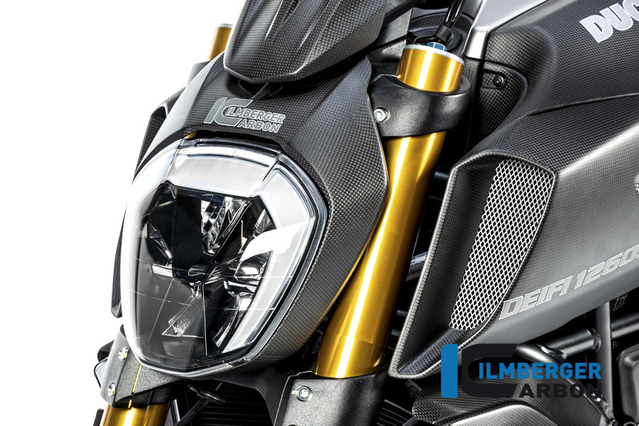 Ilmberger Carbon Headlight Cover Ducati Diavel 1260 - Matte