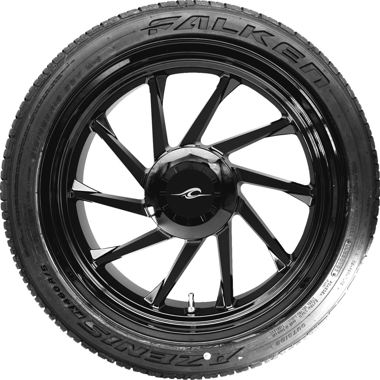 Coastal Moto Hurricane 3D Rear Left Wheel - Black (18") | Falken Tire (215/45zr18)