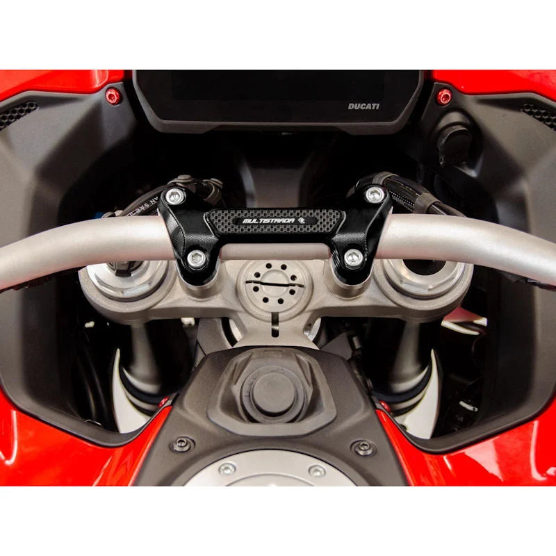 Ducabike DBK Carbon Fiber 3D Handlebar Clamp Multistrada V4 V4S Pikes Peak V4RS