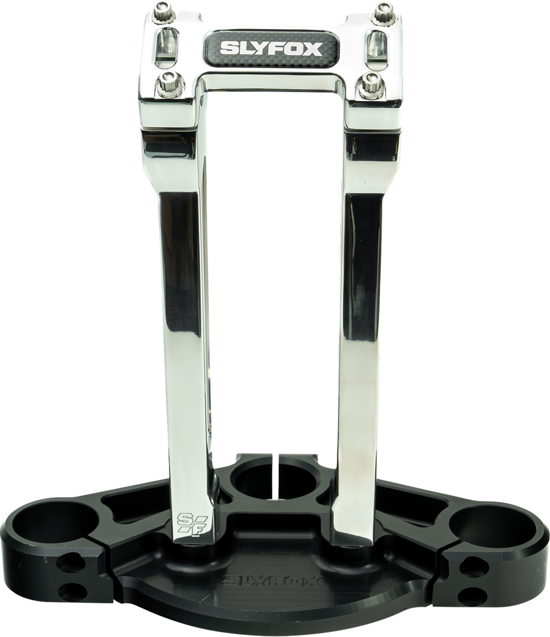 Slyfox Handlebar Riser Kit - Straight - 1-1/8" Clamping - 10" Rise - Raw