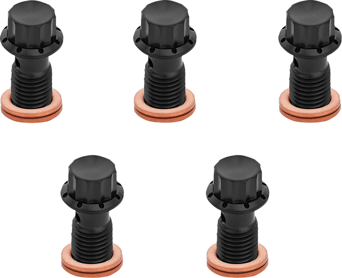 Arlen NESS Banjo Bolt 5-Pack - M12x1.25 - Black