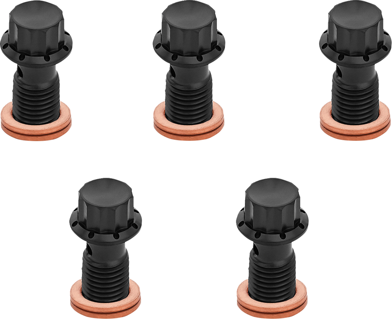Arlen NESS Banjo Bolt 5-Pack - M12x1.25 - Black