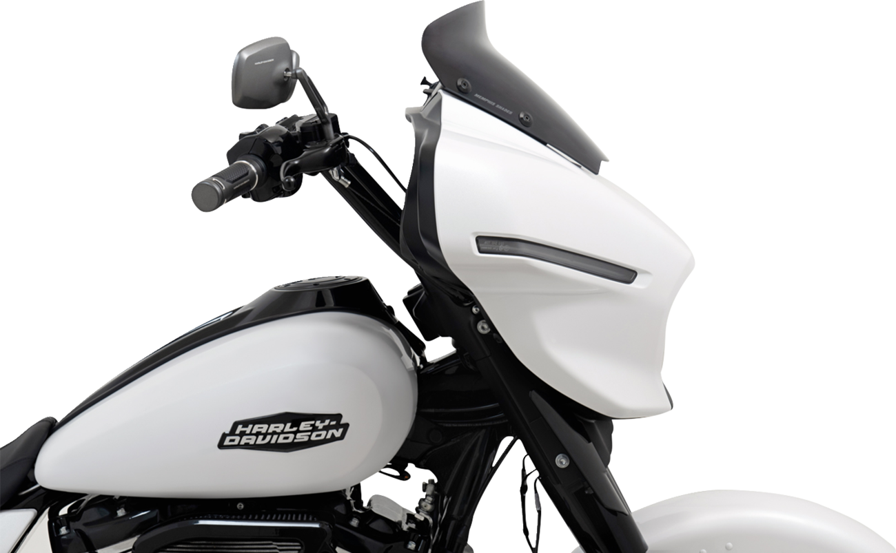 Memphis Shades Spoiler Windshield - 4" - Dark Black Smoke - FLHX