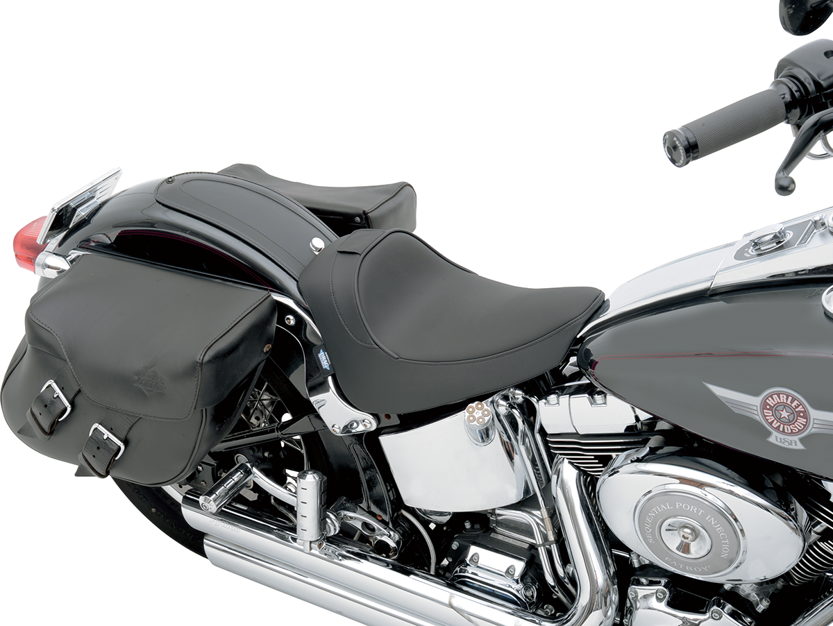 Drag Specialties Seats Solo Seat - Smooth - Driver Backrest - FL/FX '00-'06