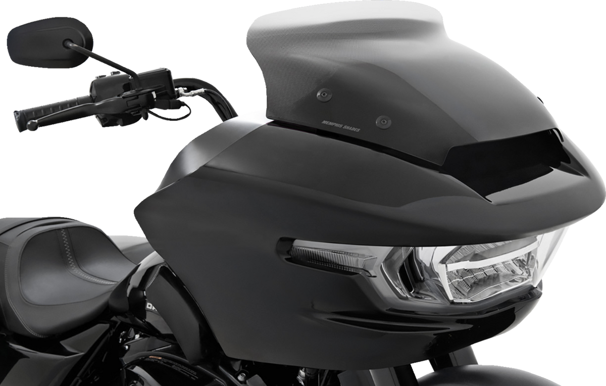 Memphis Shades Spoiler Windshield - 4" - Clear Dot Matrix - FLTR