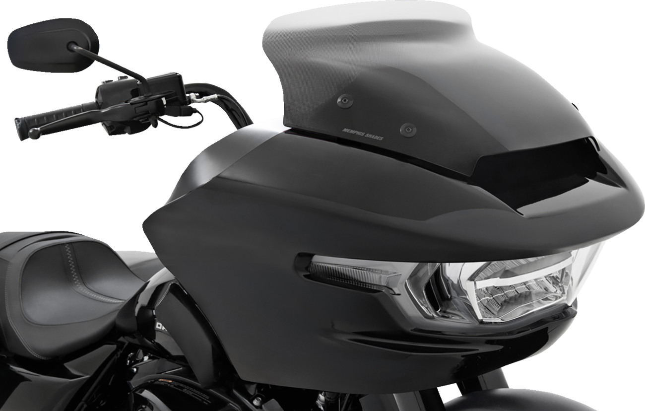 Memphis Shades Spoiler Windshield - 4" - Clear Dot Matrix - FLTR