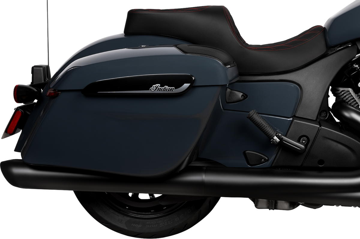 Drag Specialties Seats Freedom Seat - Vinyl - Double Diamond Red Stitch - Challenger '20-'25/Chieftain '25