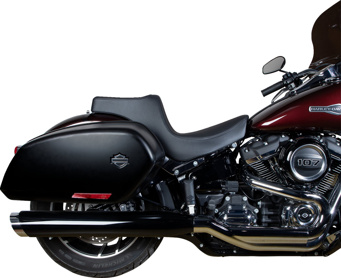 Drag Specialties Seats Predator III 2-Up Seat - Vinyl - Smooth - Black - FL/FX '18-'24
