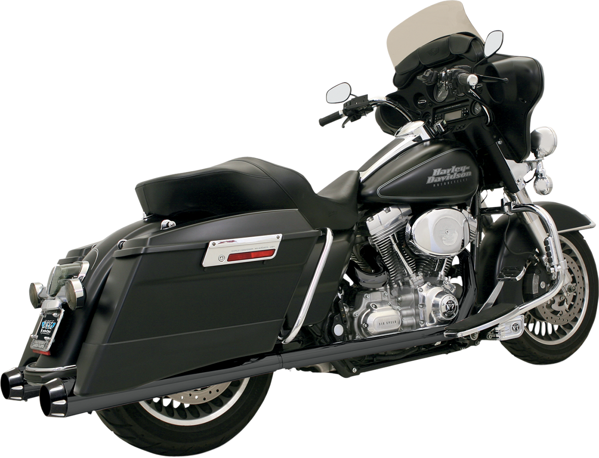 Bassani Xhaust Megaphone Slip-On Mufflers - Chrome/Polished - Tapered - Standard Baffle