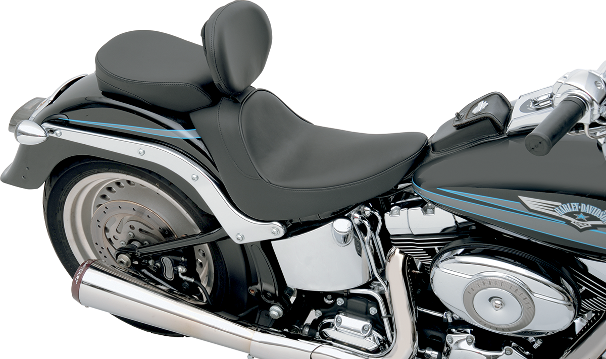Drag Specialties Seats Solo Seat - Smooth - Driver Backrest - FL/FX '06-'17