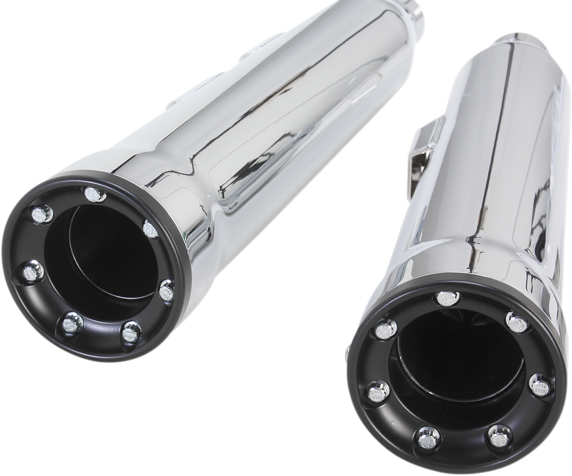 Cobra Slip-On Mufflers With Race Pro Tips - 3" - Chrome - '07-'17 FLSTF/FXSTD