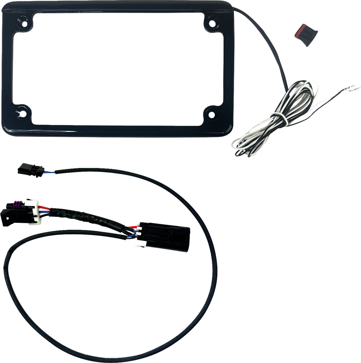 Custom Dynamics Lighted License Plate Frame - Gloss Black - Maverick