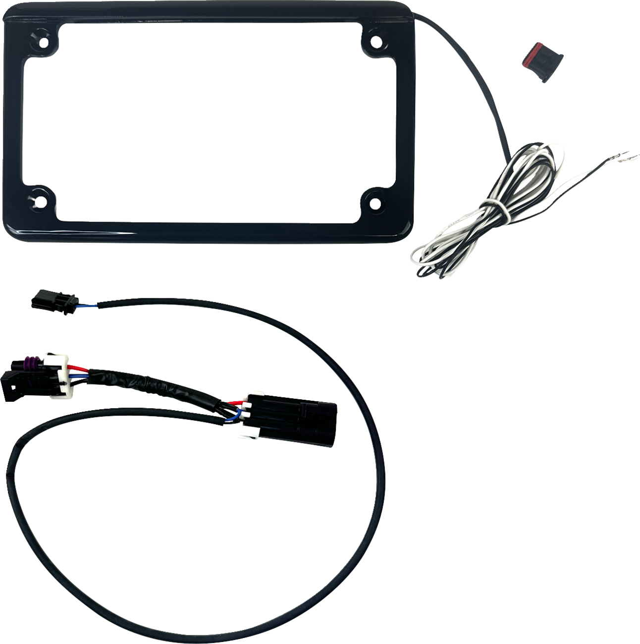 Custom Dynamics Lighted License Plate Frame - Gloss Black - Maverick