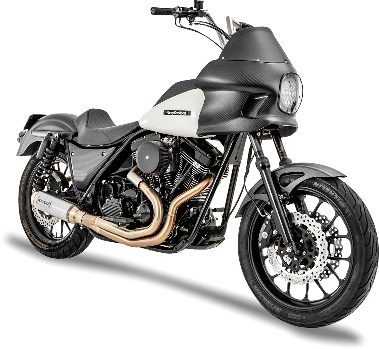 Bassani Xhaust 2-Into-1 Exhaust System With Super Bike 4" Muffler - Stainless Steel