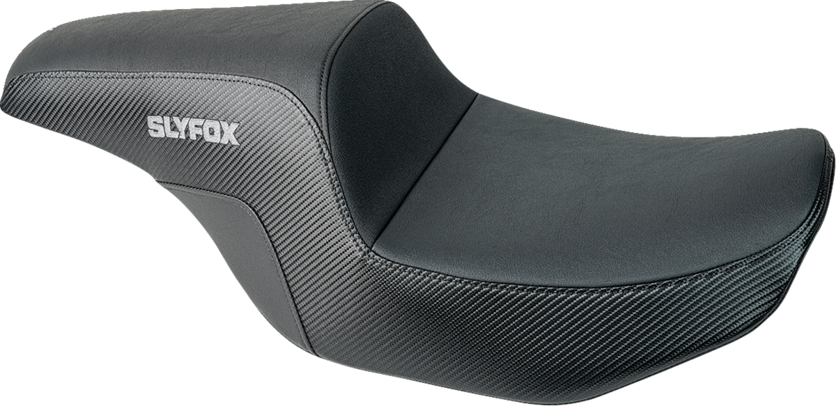 Slyfox Drifter Tour Seat - Vinyl W/ Slipstop - Gray Logo - FL '23-'24