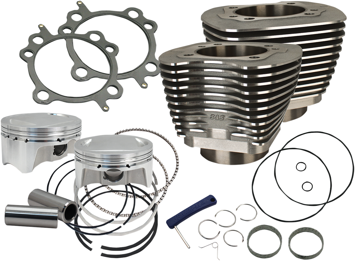 S&S Cycle 107" Big Bore Cylinder Kit - Wrinkle Black - Twin Cam