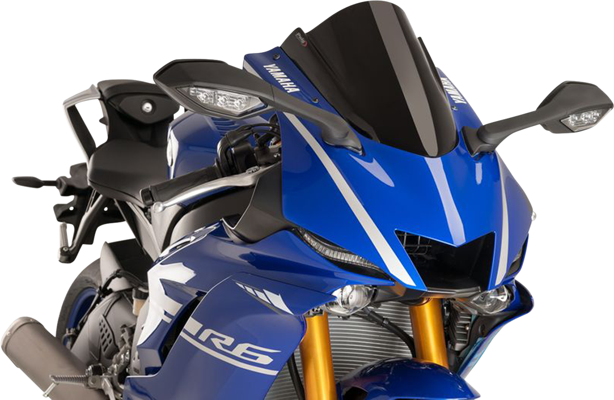 PUIG HI-Tech Parts Race Windscreen - 14-1/4" - Black - Yamaha