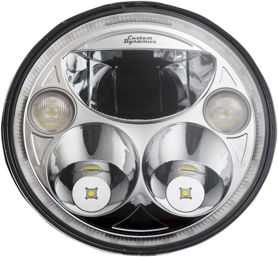 Custom Dynamics 7" TruBEAM® Headlamp - Chrome - Chieftain