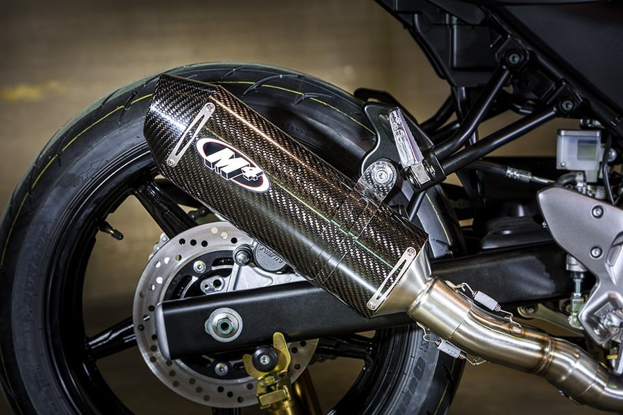 M4 Exhaust 2017 SV-650 Full System with Carbon muffler