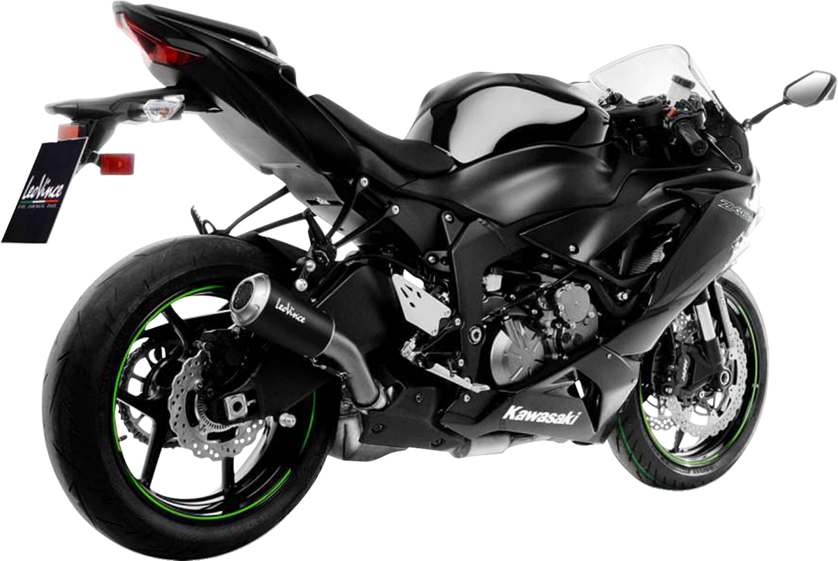 LeoVince LV-10 Slip-On Muffler - Black Stainless Steel - ZX-6R