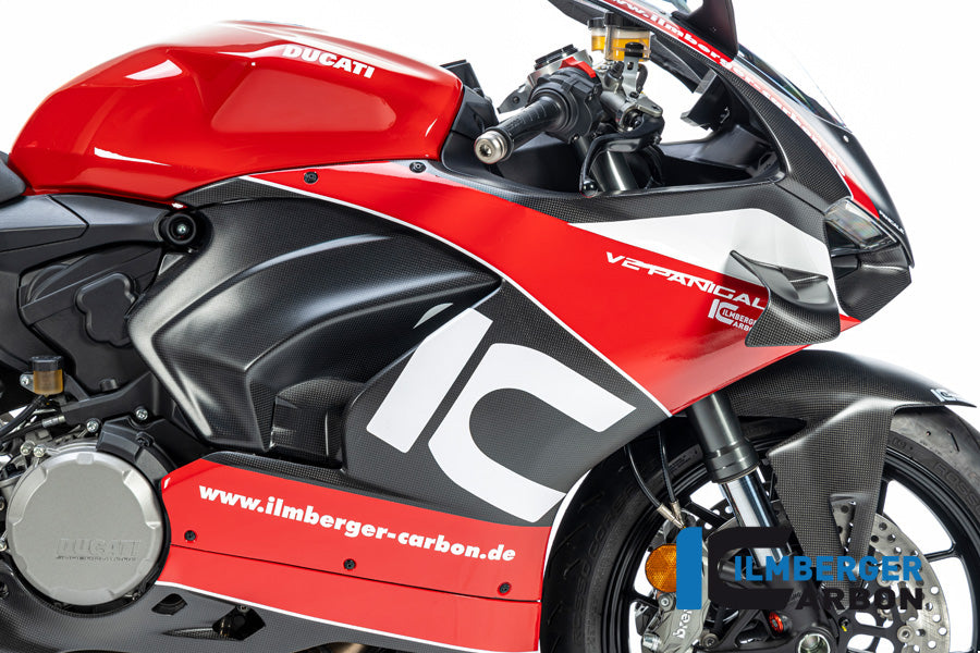 Ilmberger Carbon Fairing Side Panel Prepared For Winglet Right Side Ducati Panigale V2 - Matte