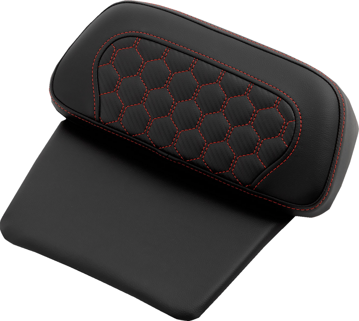 Saddlemen Chopped Tour Pak Pad - Honeycomb - Red Stitching - FLH/FLT '14-'24