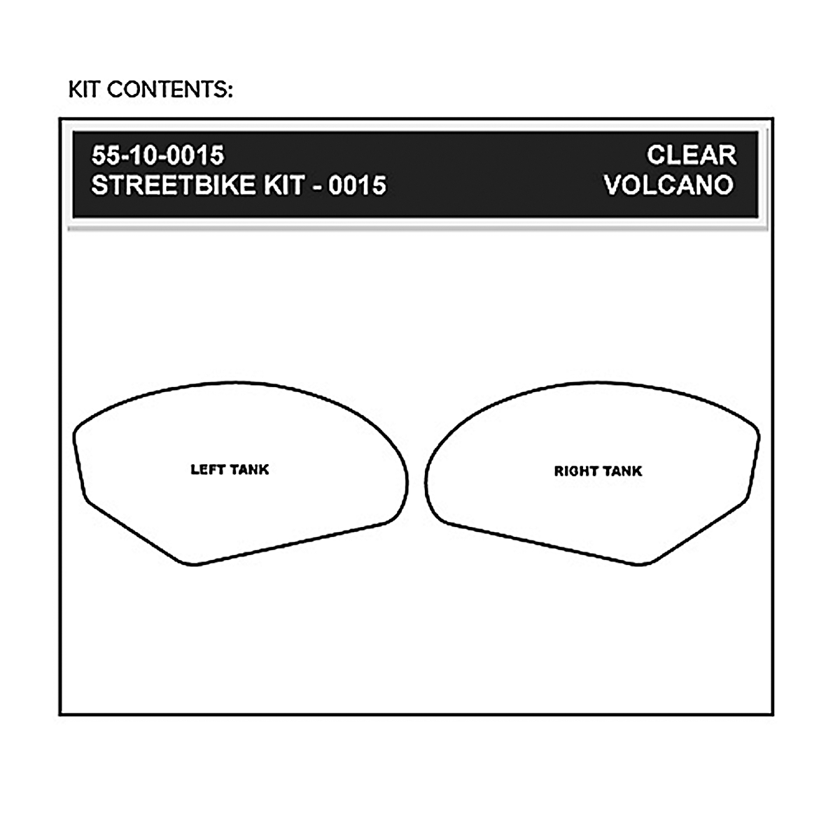 StompGrip Tank Grips - Volcano - Clear - Honda - RVT/VTR '01-'06