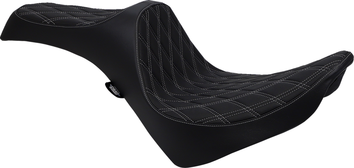 Drag Specialties Seats Predator III Seat - Double Diamond - Silver Stitching - FL/FX '18-'23