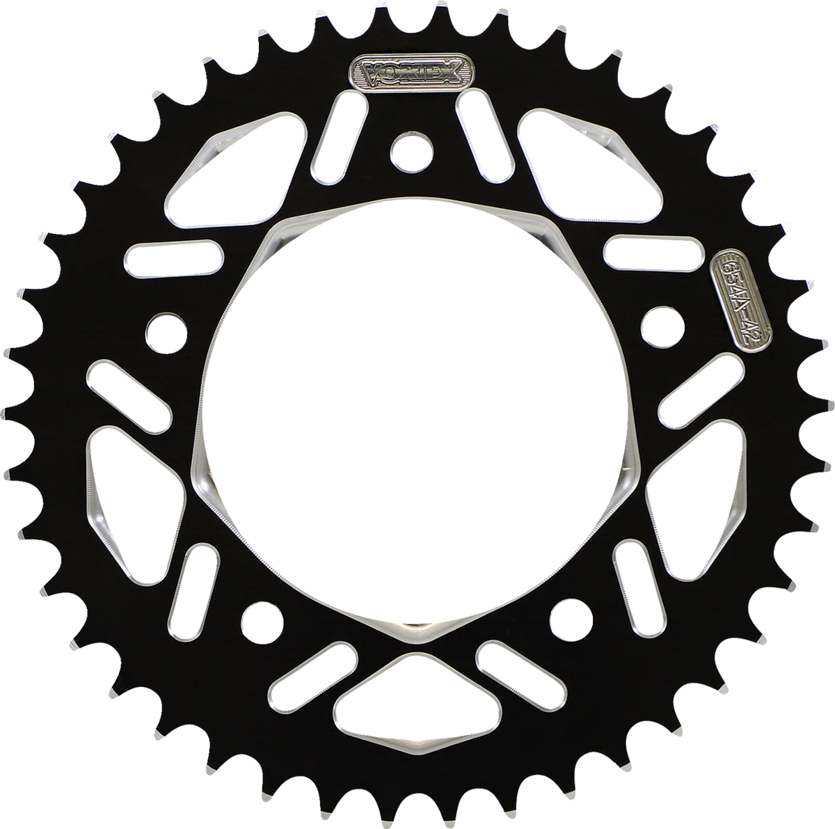 Vortex Aluminum Sprocket - Black - Rear - 42 Tooth
