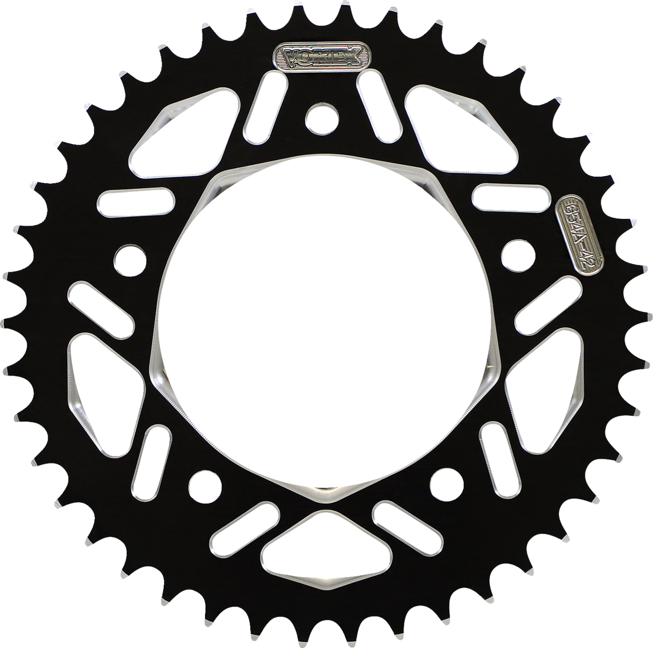 Vortex Aluminum Sprocket - Black - Rear - 42 Tooth