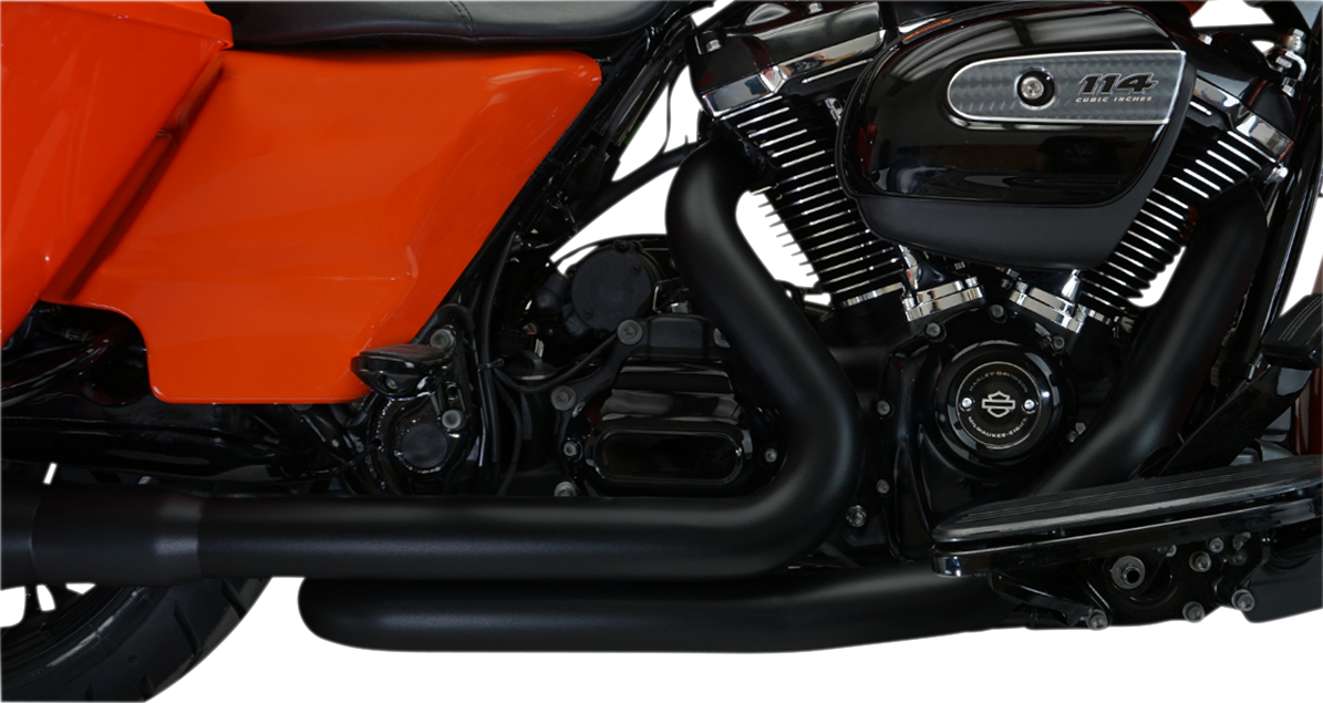 Khrome Werks Aggressor 2-Into-2 Crossover Headers - Black - M8