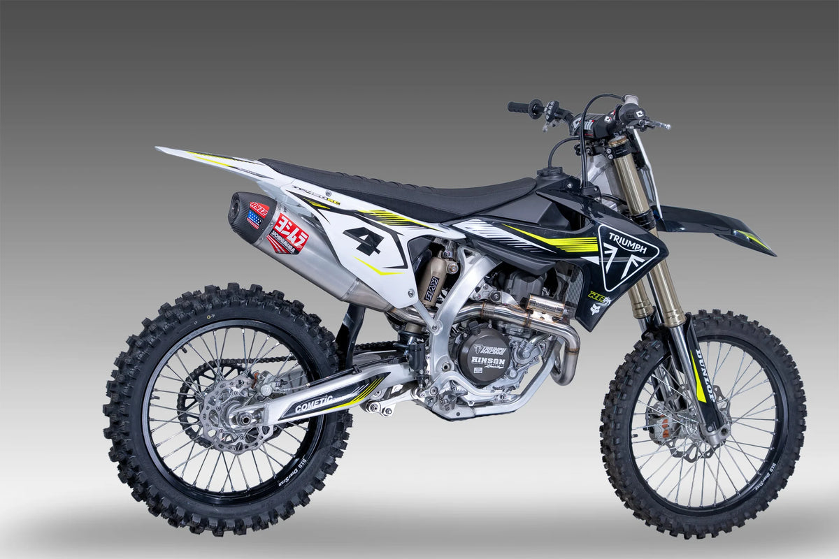 Yoshimura TF450 2025-26 RS-12 Stainless Full Exhaust, W/ Aluminum Muffler