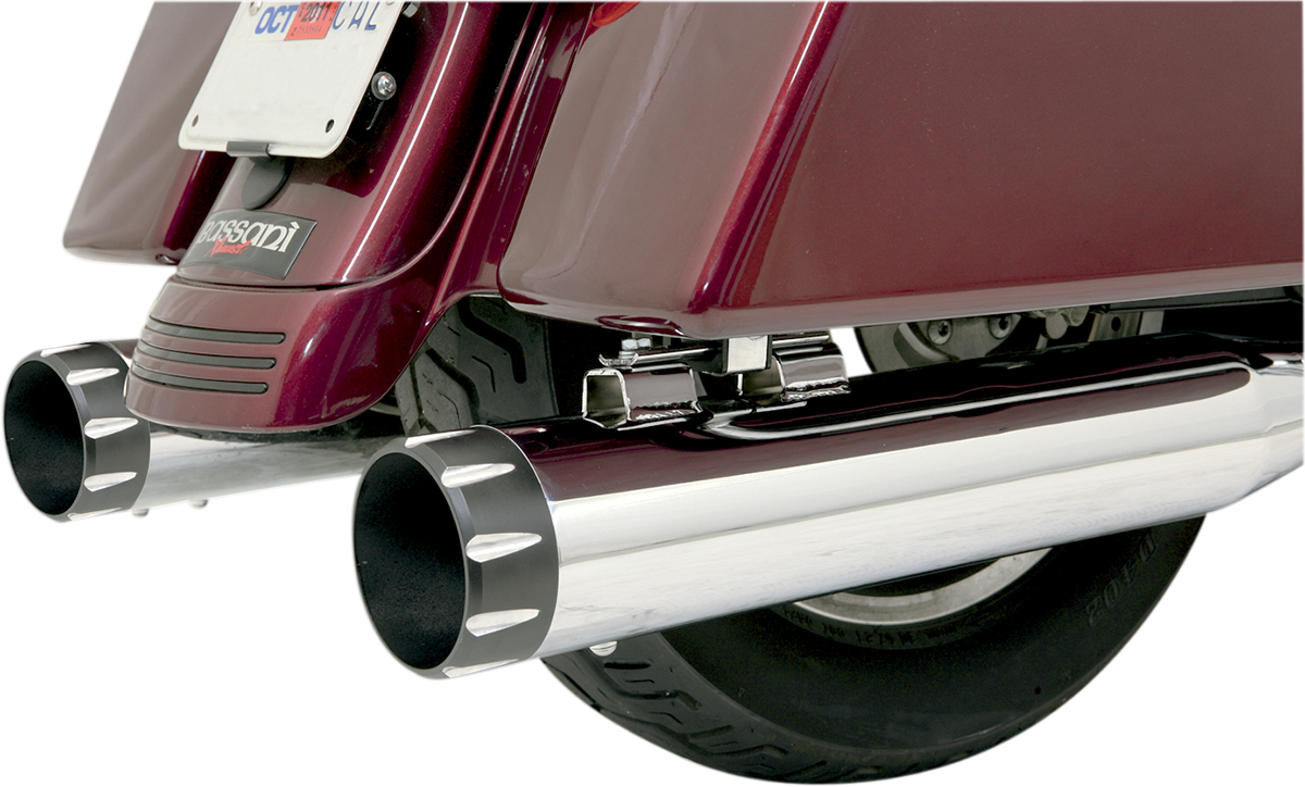 Bassani Xhaust Optional B1-Syle Quick-Change End Cap - 4" - Black Straight - Bevel