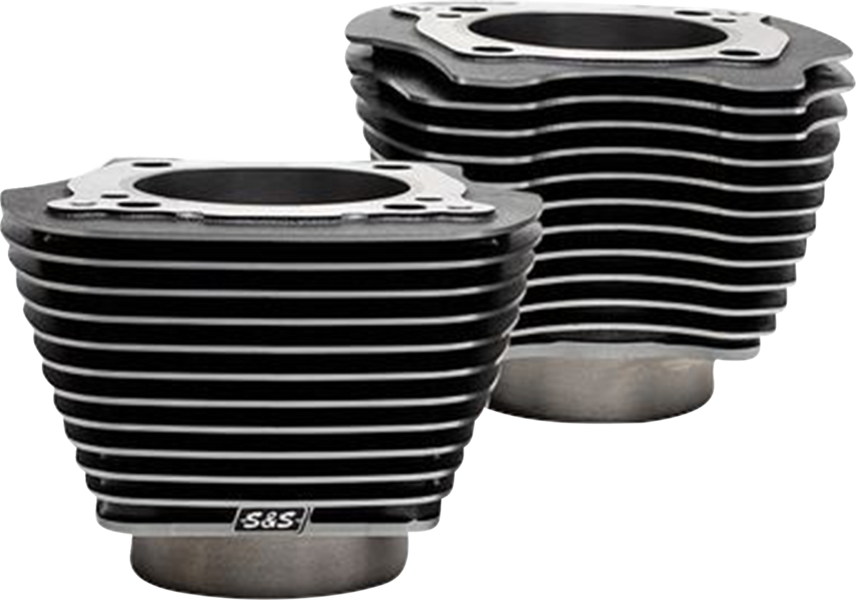 S&amp;S Cycle Cylinder Set - 4.25" Bore - Unhoned - Black Granite W/Highlights - M8