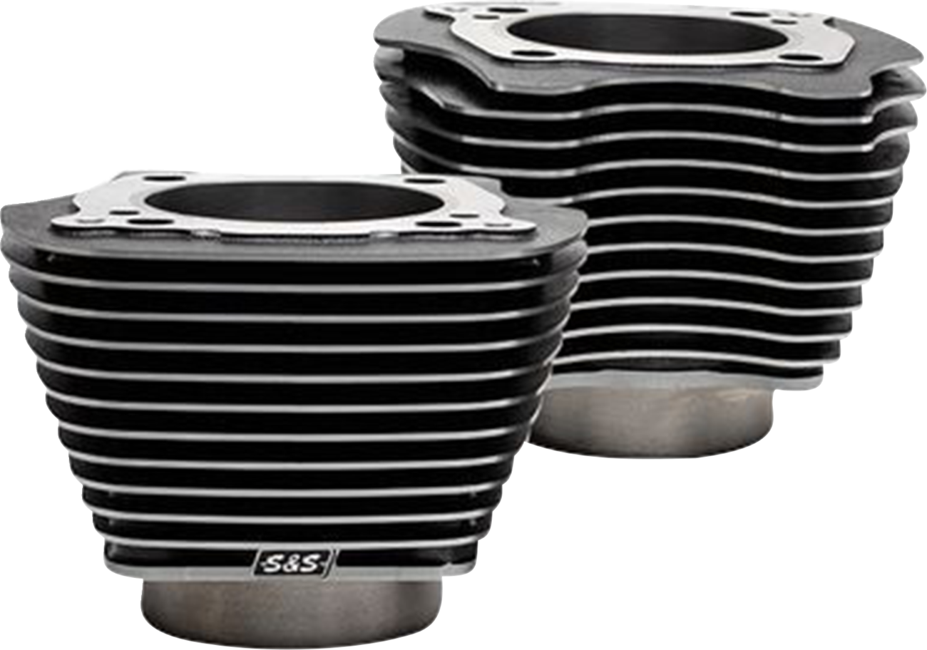S&S Cycle Cylinder Set - 4.25" Bore - Unhoned - Black Granite W/Highlights - M8