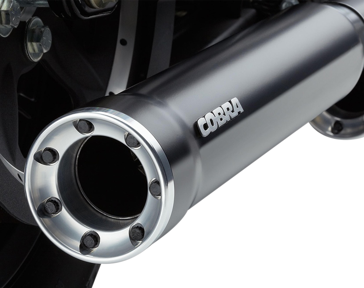 Cobra Slip-On Mufflers With Race-Pro Tips - 3" - Black - '04-'13 XL